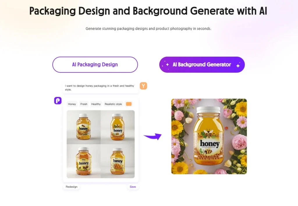 AI Packaging Design Website