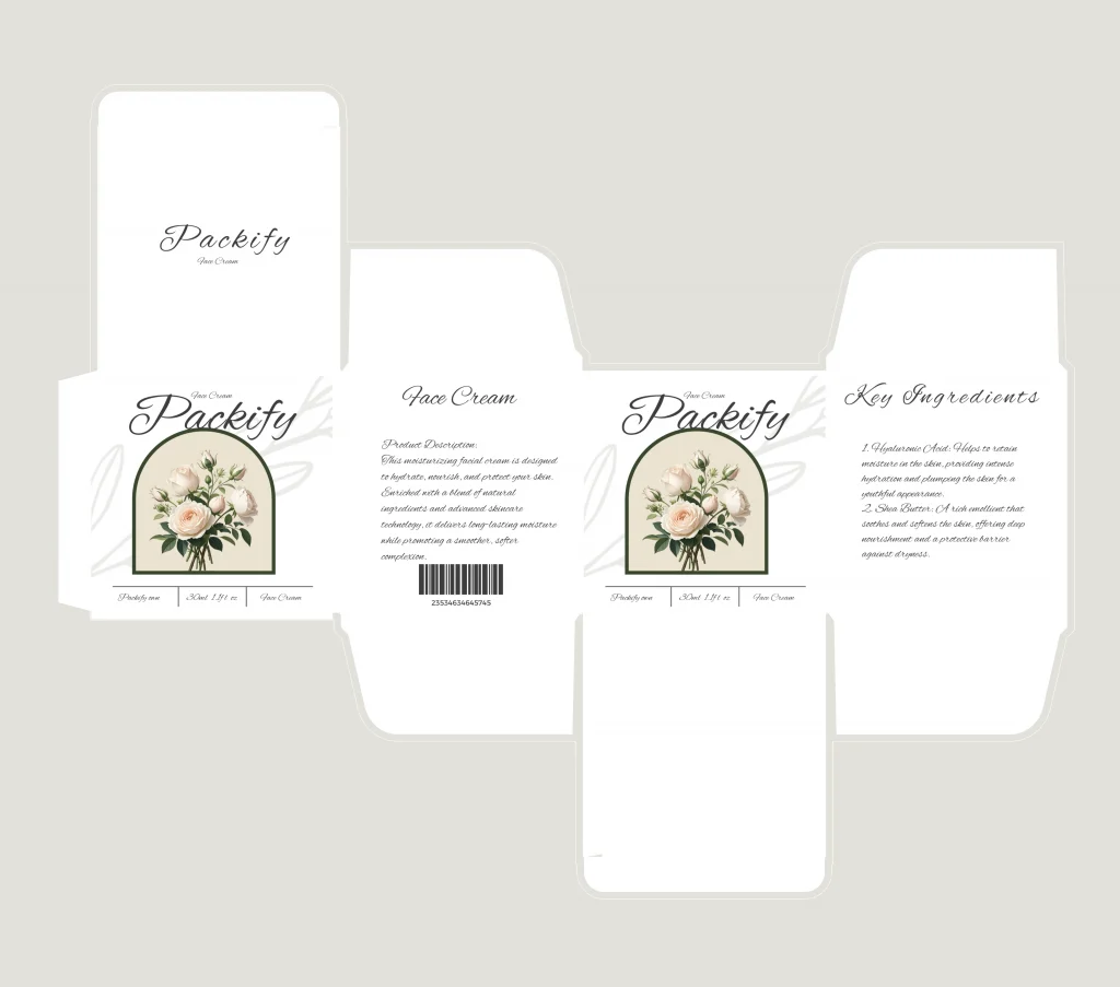 Cream design label