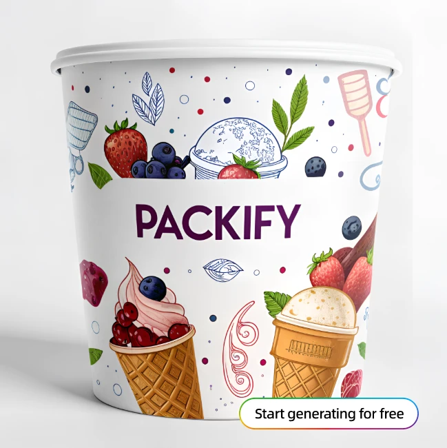 AI ice cream packaging creative design