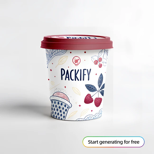 AI ice cream packaging creative design