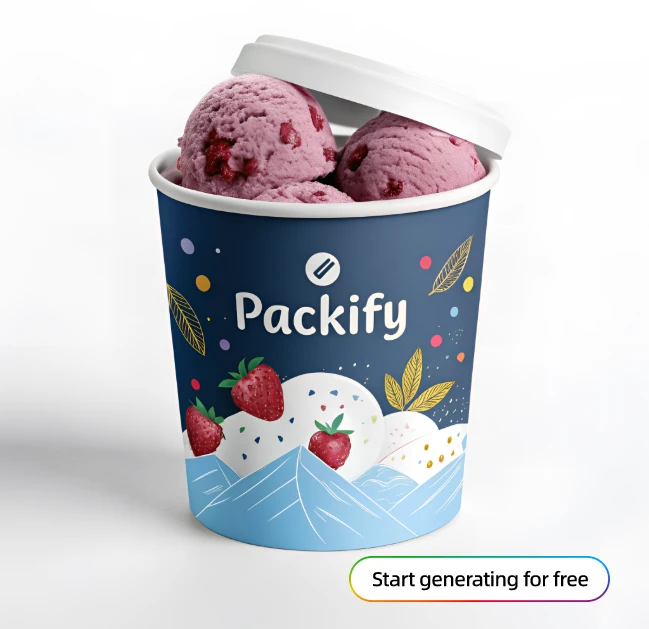 AI ice cream packaging creative design