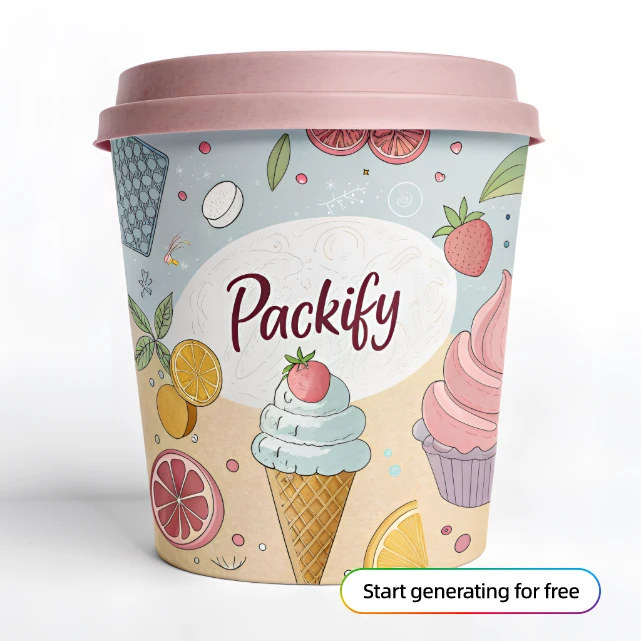 AI ice cream packaging creative design