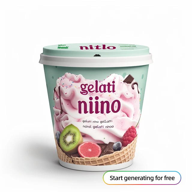 AI ice cream packaging creative design