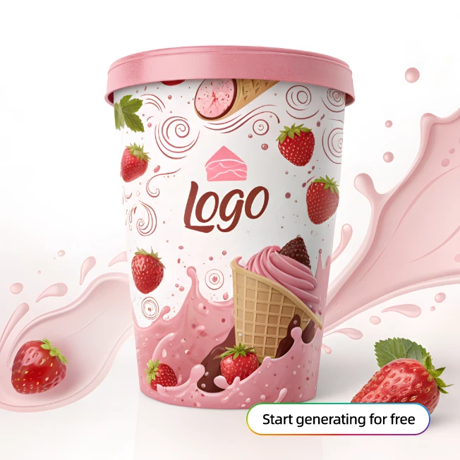 AI ice cream packaging creative design