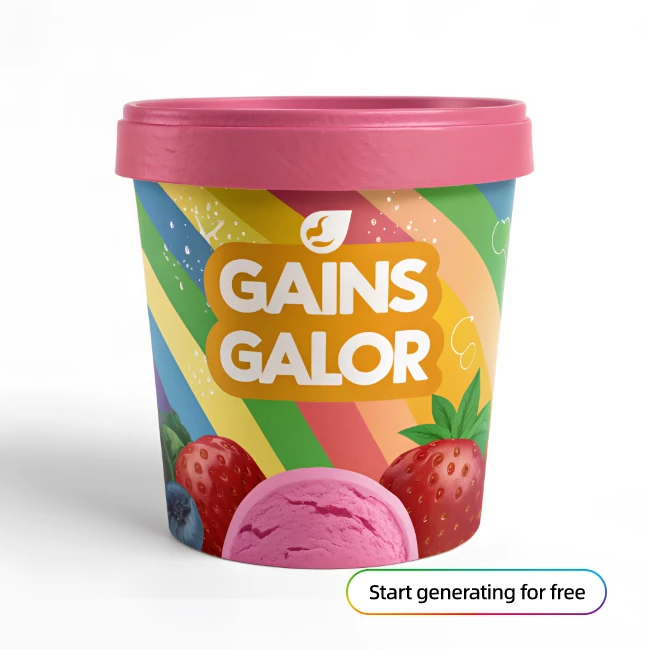 AI ice cream packaging creative design