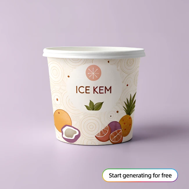 AI ice cream packaging creative design