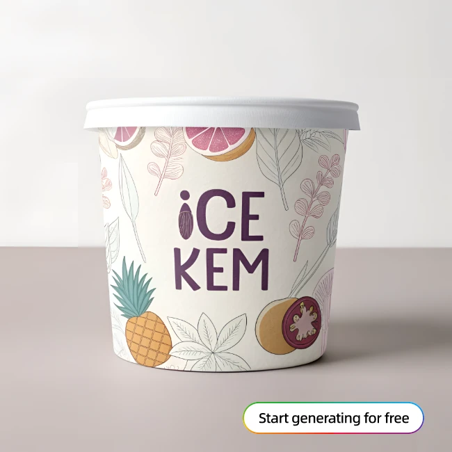 AI ice cream packaging creative design