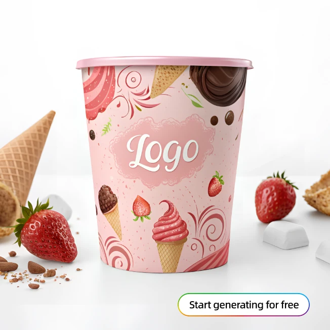 AI ice cream packaging creative design