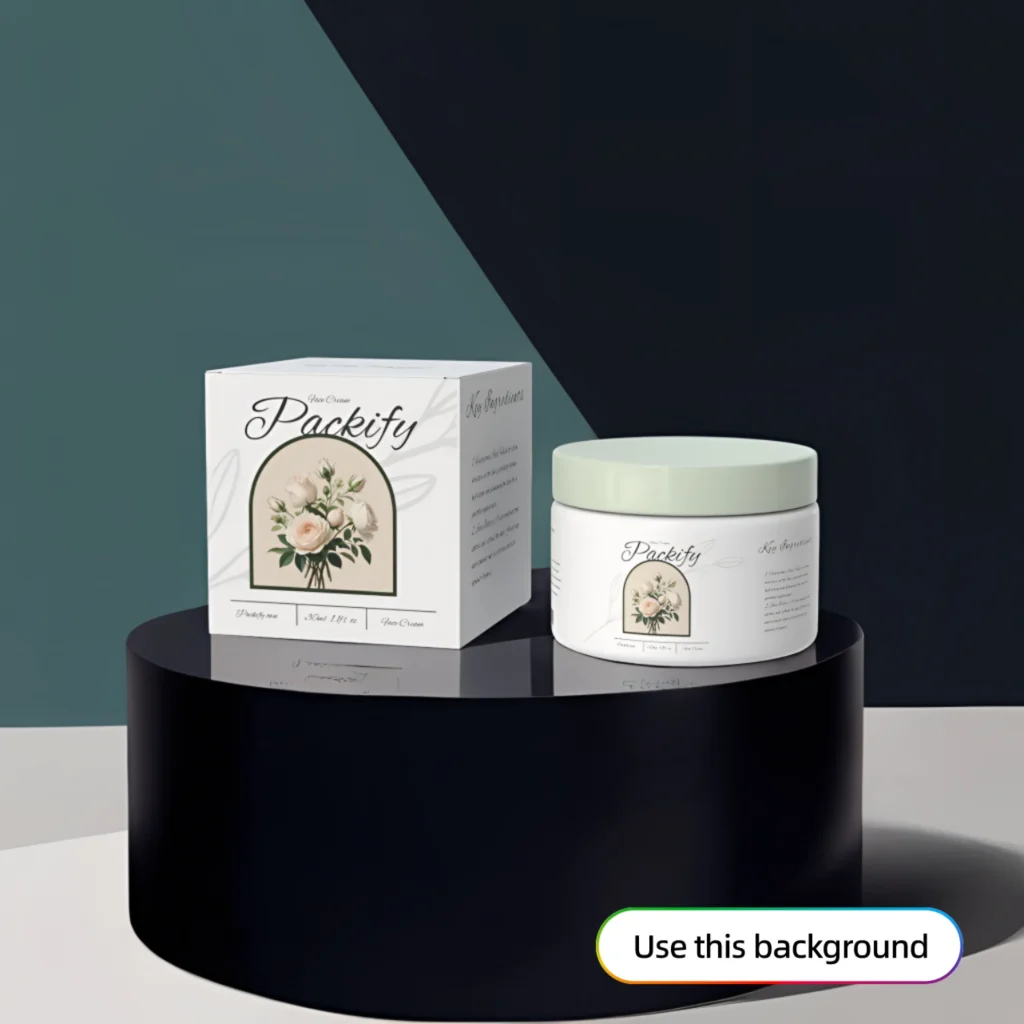 AI face cream product background generate