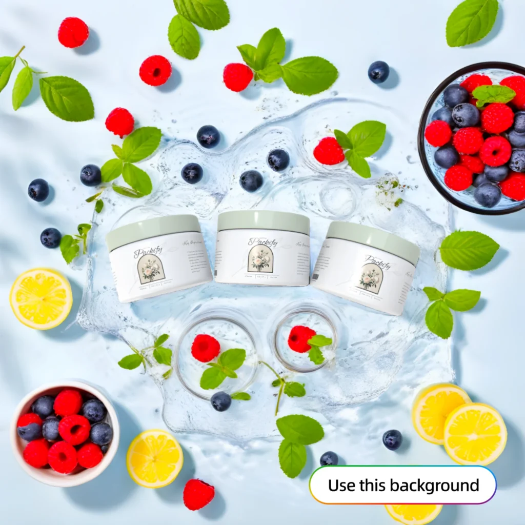 AI face cream product background generate