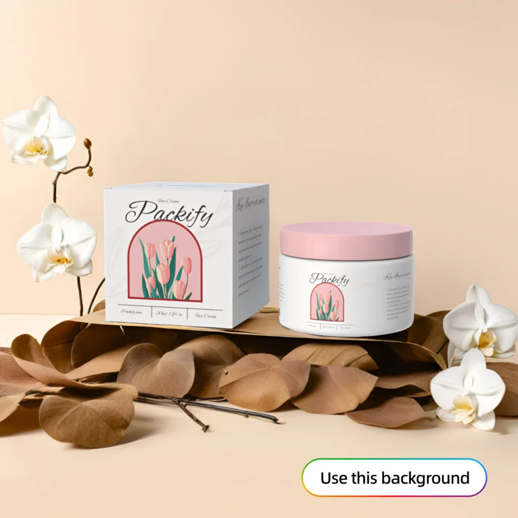 AI face cream product background generate