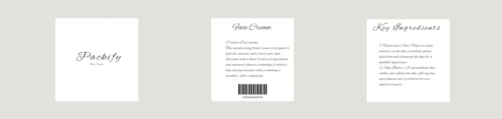 Cream design label