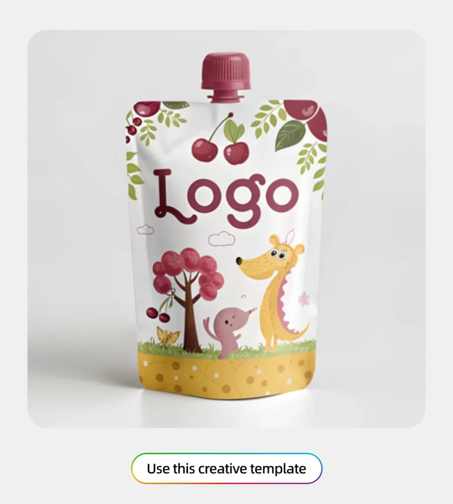 Baby fruit puree creative template