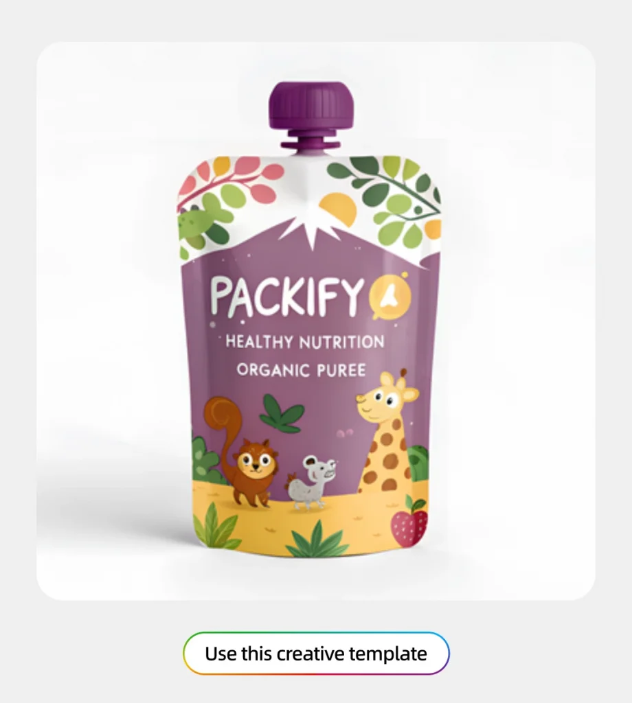 Baby fruit puree creative template