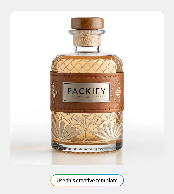 Luxurious whiskey bottles