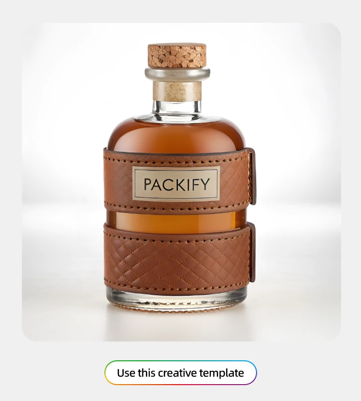 Luxurious whiskey bottles