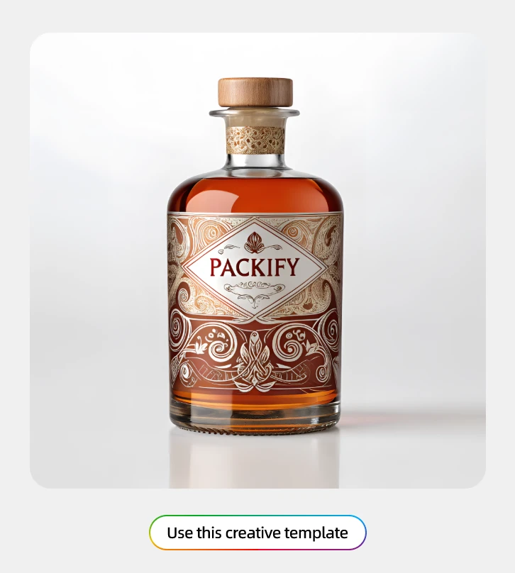 Elegant whiskey bottle