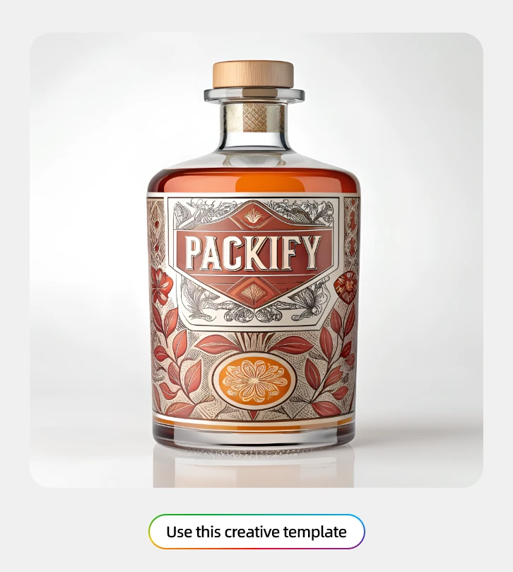 Elegant whiskey bottle