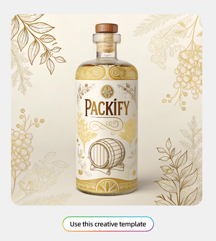 The traditional Whisky Bottle Packaging design