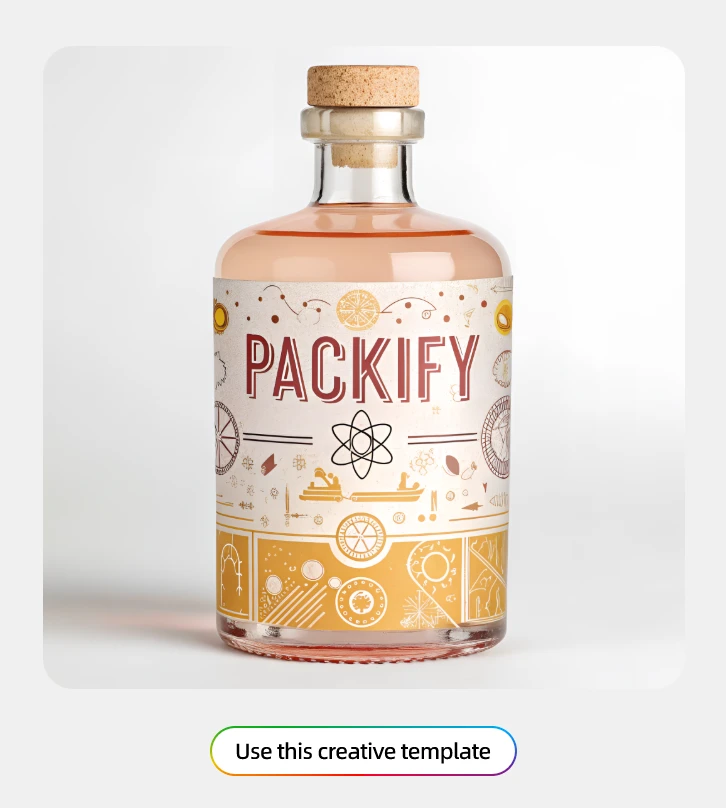 The traditional Whisky Bottle Packaging design