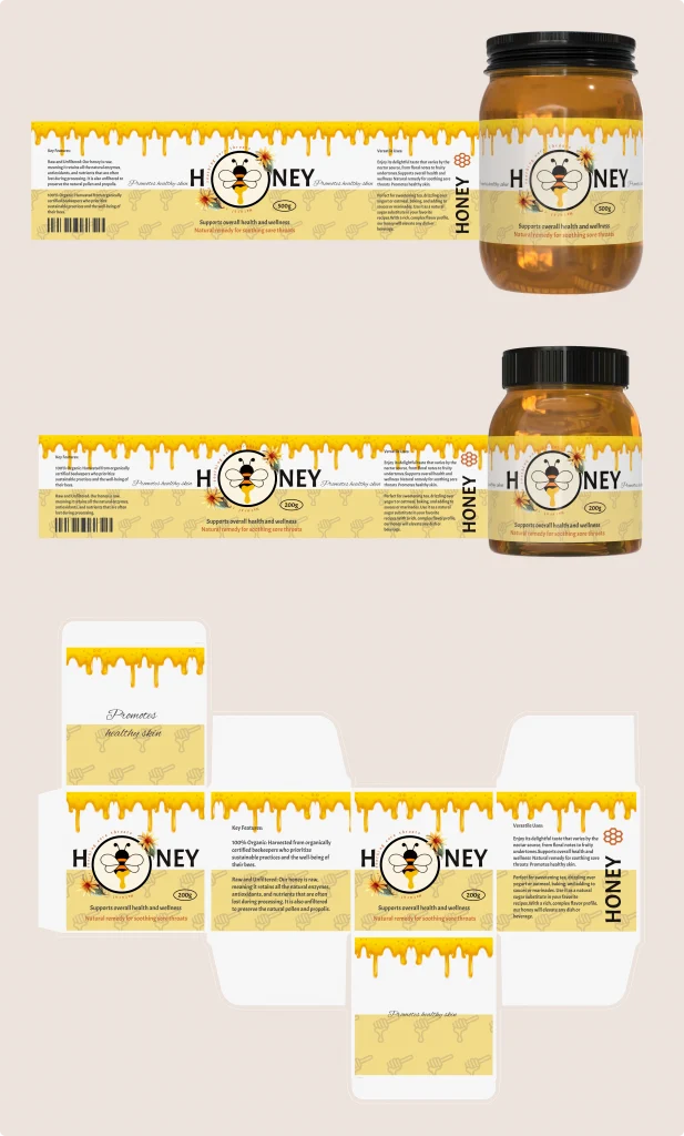 honey labels design